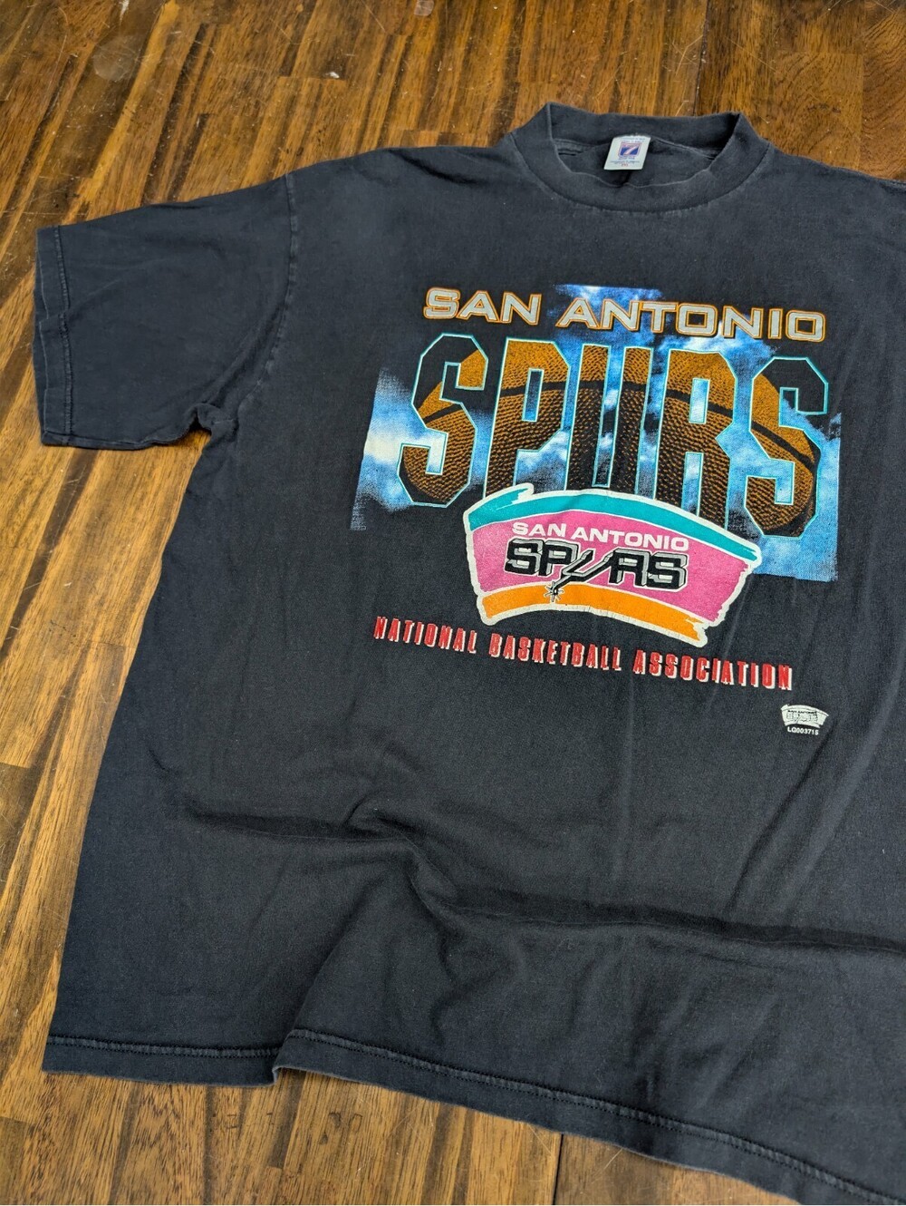 San Antonio Spurs Logo 7 Vintage T-Shirt 2Xl Black NBA
